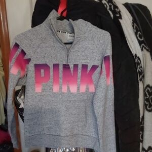 Gray PINK Logo Sweatshirt